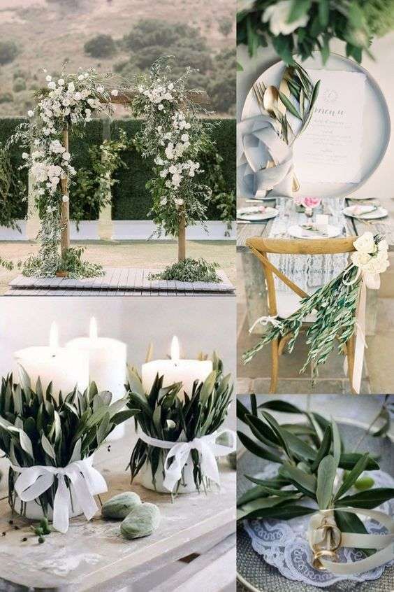 olive leaves in wedding