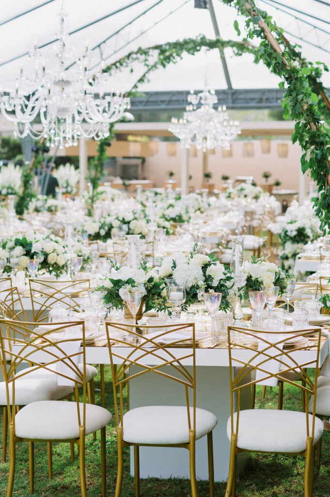 Athenian Riviera Reception Table Design